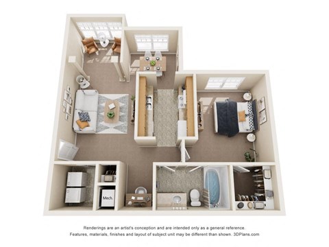 a 1 bedroom floor plan  villas at spring creek
